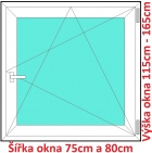 Plastová okna OS SOFT šířka 75 a 80cm x výška 115-165cm 