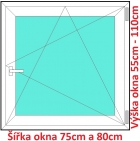 Plastová okna OS SOFT šířka 75 a 80cm x výška 55-110cm 