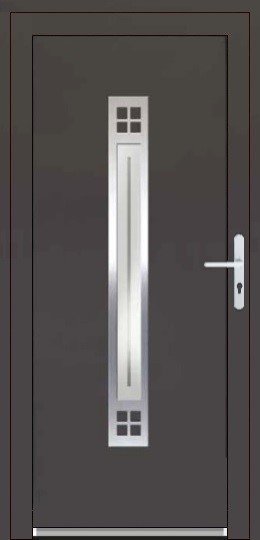 Jednokřídlé Vchodové dveře plastové Soft David