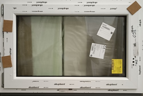Plastové okno Soft 100x67cm, Zlatý dub/Bílá, OS, Levé, sklo činčila - k dispozici 1 kus