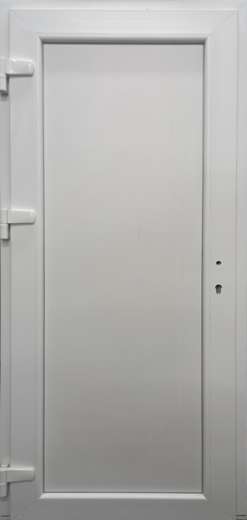 Vpredaj dver! Hlavn plastov vchodov dvee Soft 2023-98 Bl/Bl 80x198cm, lev, Dovnit