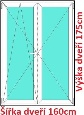 Dvoukřídlé balkonové dveře OS+O SOFT šířka 160cm a 165cm Dvoukřídlé balkonové dveře 160x175 cm, otevíravé a sklopné, Soft