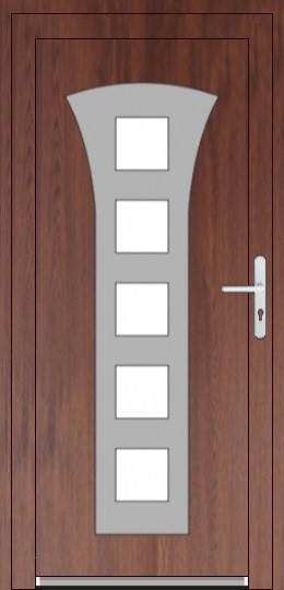 Jednokřídlé dveře Soft Inox Vchodové dveře plastové Soft Kora