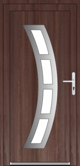 Jednokřídlé dveře Soft Inox Vchodové plastové dveře Soft Adam