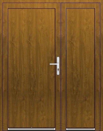 Dvoukřídlé vchodové plastové dveře Soft Emily