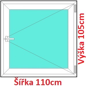 Plastová okna O SOFT šířka 105 a 110cm x výška 100-120cm  Plastové okno 110x105 cm, otevíravé, Soft