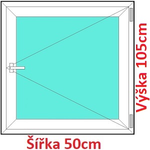 Plastová okna O SOFT šířka 50, 55 a 60cm Plastové okno 50x105 cm, otevíravé, Soft