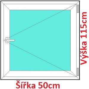 Plastová okna O SOFT šířka 50, 55 a 60cm x výška 100-120cm  Plastové okno 50x115 cm, otevíravé, Soft