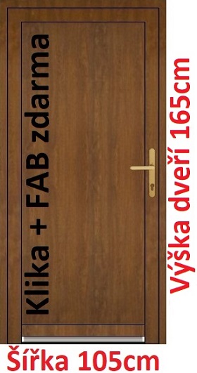 Vchodové dveře Emily Akce! - šířka 105cm Vchodové plastové dveře plné Soft Emily 105x165 cm - Akce!