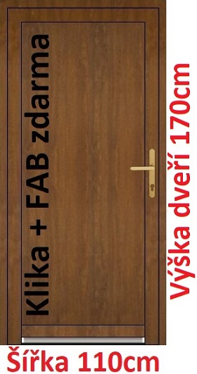 Vchodové dveře Emily Akce! - šířka 110cm Vchodové plastové dveře plné Soft Emily 110x170 cm - Akce!