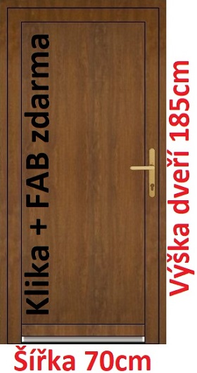 Vchodové plastové dveře plné Soft Emily 70x185 cm - Akce!