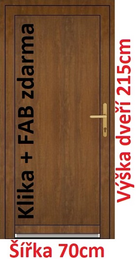 Vchodové dveře Emily Akce! - šířka 70cm Vchodové plastové dveře plné Soft Emily 70x215 cm - Akce!