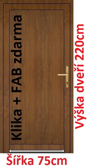 Vchodové dveře Emily Akce! - šířka 75cm Vchodové plastové dveře plné Soft Emily 75x220 cm - Akce!