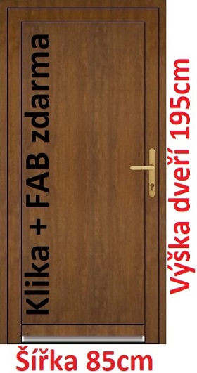 Vchodové dveře Emily Akce! - šířka 85cm Vchodové plastové dveře plné Soft Emily 85x195 cm - Akce!
