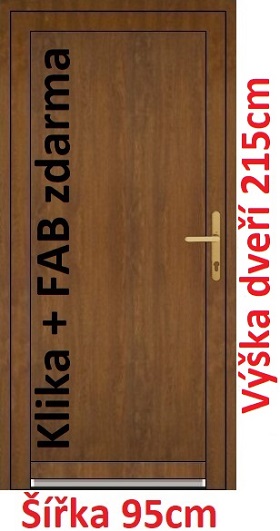 Vchodové dveře Emily Akce! - šířka 95cm Vchodové plastové dveře plné Soft Emily 95x215 cm - Akce!