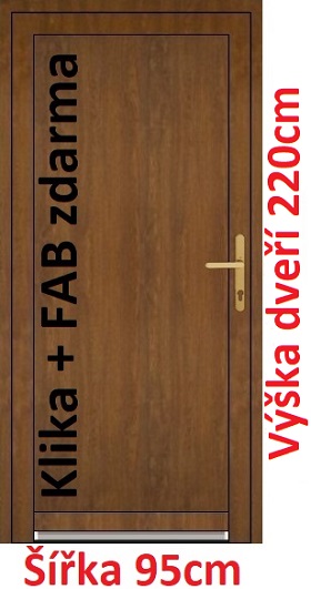 Vchodové dveře Emily Akce! - šířka 95cm Vchodové plastové dveře plné Soft Emily 95x220 cm - Akce!