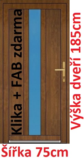 Vchodové dveře Sofia Akce! - šířka 75cm Vchodové plastové dveře Soft Sofia 75x185 cm - Akce!