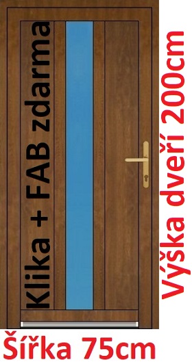 Vchodové dveře Sofia Akce! - šířka 75cm Vchodové plastové dveře Soft Sofia 75x200 cm - Akce!