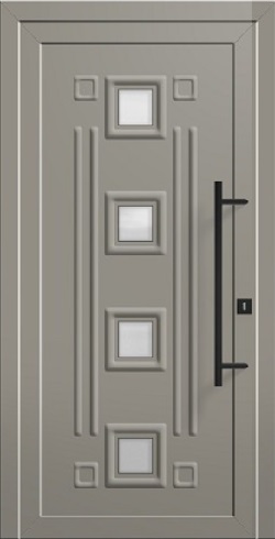 Hliníkové vchodové dveře 3D Hliníkové vchodové dveře SOFT Ema