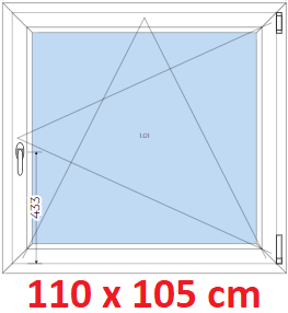 Plastov okna OS SOFT ka 105 a 110cm x vka 55-110cm  Plastov okno 110x105 cm, otevrav a sklopn, Soft