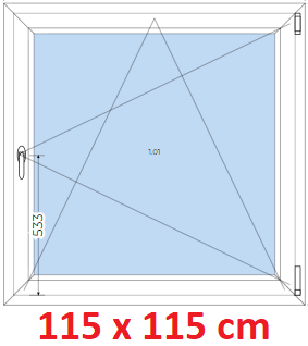 Plastov okno 115x115 cm, otevrav a sklopn, Soft
Kliknutm zobrazte detail obrzku.