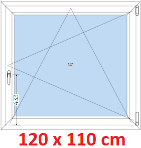 Plastov okna OS SOFT ka 115 a 120cm Plastov okno 120x110 cm, otevrav a sklopn, Soft