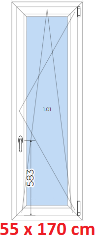 Plastov okna OS SOFT ka 55 a 60cm Plastov okno 55x170cm, otevrav a sklopn, Soft