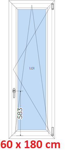Plastov okna OS SOFT rka 55 a 60cm x vka 170-220cm Plastov okno 60x180 cm, otevrav a sklopn, Soft