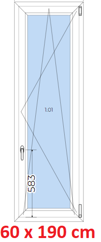 Plastov okna OS SOFT ka 55 a 60cm x vka 170-220cm  Plastov okno 60x190 cm, otevrav a sklopn, Soft