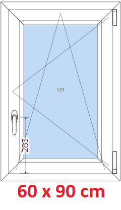 Otevrav / sklopn Plastov okno 60x90 cm, otevrav a sklopn, Soft