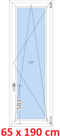 Plastov okna OS SOFT ka 65 a 70cm Plastov okno 65x190 cm, otevrav a sklopn, Soft