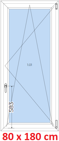 Plastov okna OS SOFT ka 75 a 80cm Plastov okno 80x180 cm, otevrav a sklopn, Soft