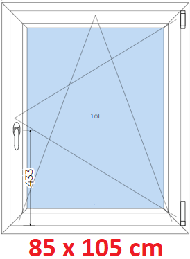Plastov okna OS SOFT rka 85 a 90cm x vka 55-110cm Plastov okno 85x105 cm, otevrav a sklopn, Soft
