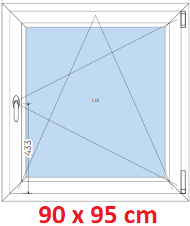 Plastov okna OS SOFT rka 85 a 90cm x vka 55-110cm Plastov okno 90x95 cm, otevrav a sklopn, Soft