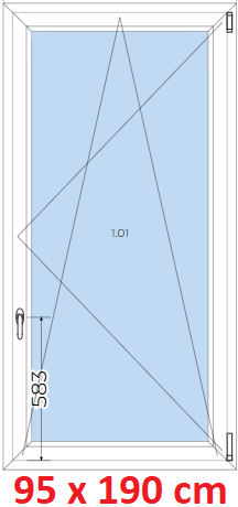 Plastov okna OS SOFT ka 95 a 100cm x vka 170-220cm  Plastov okno 95x190 cm, otevrav a sklopn, Soft