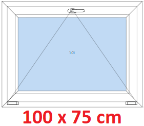 Plastov okna S SOFT ka 95 a 100cm Plastov okno 100x75 cm, sklopn, Soft