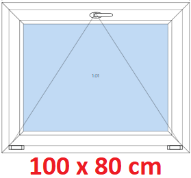Plastov okna S SOFT rka 95 a 100cm Plastov okno 100x80 cm, sklopn, Soft