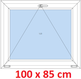 Plastov okno 100x85 cm, sklopn, Soft