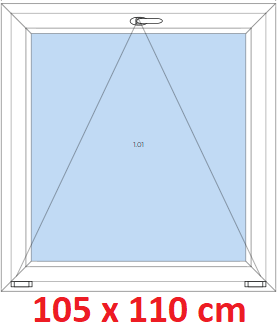 Jednokrdlov Plastov okno 105x110 cm, sklopn, Soft