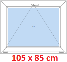 Jednokdl Plastov okno 105x85 cm, sklopn, Soft