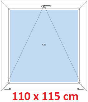 Jednokrdlov Plastov okno 110x115 cm, sklopn, Soft