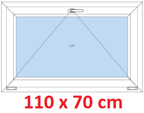 Plastov okna S SOFT ka 105 a 110cm Plastov okno 110x70 cm, sklopn, Soft