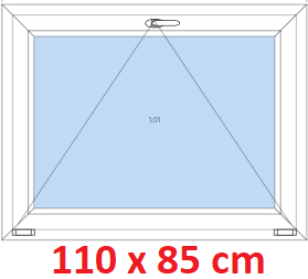 Jednokrdlov Plastov okno 110x85 cm, sklopn, Soft