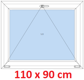 Jednokrdlov Plastov okno 110x90 cm, sklopn, Soft
