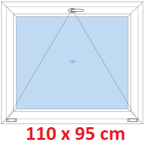 Plastov okna S SOFT ka 105 a 110cm Plastov okno 110x95 cm, sklopn, Soft