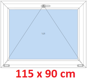 Plastov okna S SOFT ka 105 a 110cm Plastov okno 115x90 cm, sklopn, Soft