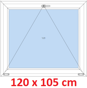 Plastov okna S SOFT ka 105 a 110cm Plastov okno 120x105 cm, sklopn, Soft