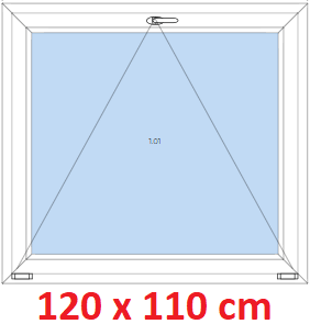 Jednokrdlov Plastov okno 120x110 cm, sklopn, Soft