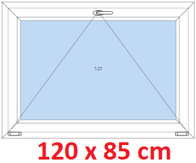 Jednokrdlov Plastov okno 120x85 cm, sklopn, Soft
