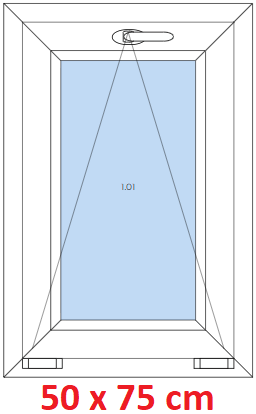 Jednokrdlov Plastov okno 50x75 cm, sklopn, Soft